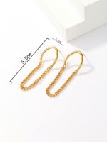 1 Pair Simple Style Tassel Solid Color Plating Chain 201 Stainless Steel 18K Gold Plated Drop Earrings main image 9