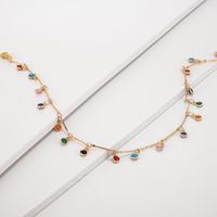 Simple Style Round Alloy Inlay Zircon Women's Necklace main image 4