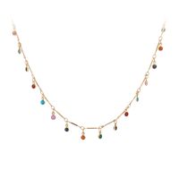Simple Style Round Alloy Inlay Zircon Women's Necklace main image 5