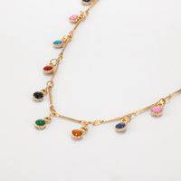 Simple Style Round Copper Enamel Chain Gold Plated Silver Plated Necklace main image 4