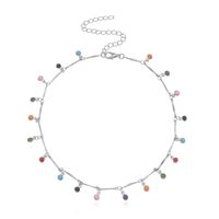 Simple Style Round Copper Enamel Chain Gold Plated Silver Plated Necklace sku image 2