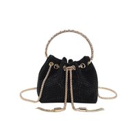 Women's Mini All Seasons Pu Leather Solid Color Streetwear Cylindrical String Handbag sku image 1