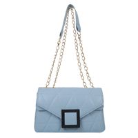 Women's Small Pu Leather Solid Color Streetwear Square Zipper Crossbody Bag main image 5