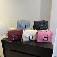 Femmes Petit Faux Cuir Couleur Unie Vêtement De Rue Carré Fermeture Éclair Sac Bandoulière main image 6