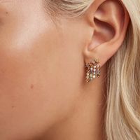 1 Pair Elegant Retro Tassel Sterling Silver Plating Inlay Artificial Gemstones Drop Earrings main image 4