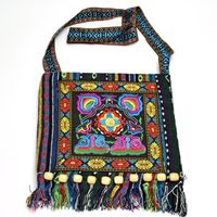 Women's Small Cotton Flower Ethnic Style Square Zipper Crossbody Bag main image 5