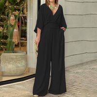 Women's Daily Fashion Solid Color Full Length Ruched Jumpsuits sku image 15