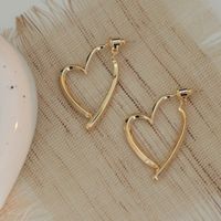 1 Pair Simple Style Heart Shape Copper Plating Ear Studs main image 5