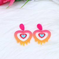 Wholesale Jewelry 1 Pair Cute Heart Shape Arylic Earrings sku image 7