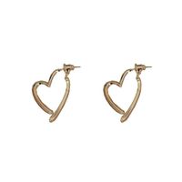 1 Pair Simple Style Heart Shape Copper Plating Ear Studs main image 3