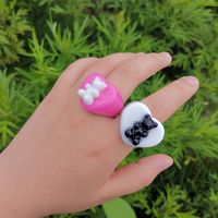 Simple Style Bear Synthetic Resin Wholesale Rings main image 1