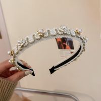 Fashion Solid Color Cloth Pearl Hair Band 1 Piece sku image 41