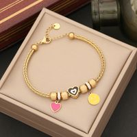 Wholesale Simple Style Heart Shape Stainless Steel Bracelets sku image 4