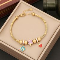 Wholesale Simple Style Heart Shape Stainless Steel Bracelets sku image 3