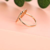 Ins Style Shiny Wings Copper Plating Inlay Zircon Gold Plated Open Ring main image 4