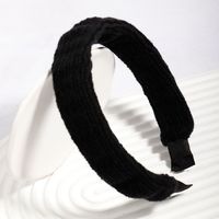 Women's Retro Solid Color Linen Satin Knit Handmade Braid Hair Band sku image 5