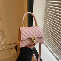 Women's Pu Leather Solid Color Elegant Square Flip Cover Shoulder Bag Handbag Crossbody Bag main image 5