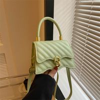 Women's Pu Leather Solid Color Elegant Square Flip Cover Shoulder Bag Handbag Crossbody Bag main image 4
