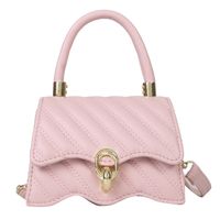 Women's Pu Leather Solid Color Elegant Square Flip Cover Shoulder Bag Handbag Crossbody Bag sku image 3