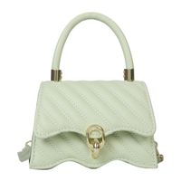 Women's Pu Leather Solid Color Elegant Square Flip Cover Shoulder Bag Handbag Crossbody Bag sku image 4