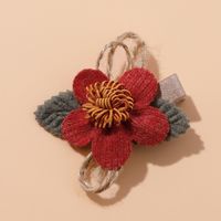 Sweet Flower Knit Hair Clip sku image 1