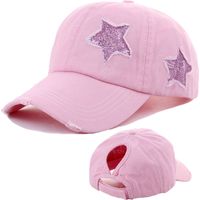 Women's Simple Style Star Solid Color Curved Eaves Baseball Cap main image 3