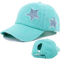 Women's Simple Style Star Solid Color Curved Eaves Baseball Cap sku image 1