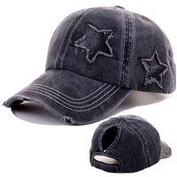 Women's Simple Style Star Solid Color Curved Eaves Baseball Cap sku image 2