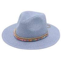 Unisex Ethnic Style Colorful Beaded Big Eaves Straw Hat main image 5