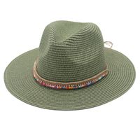 Unisex Ethnic Style Colorful Beaded Big Eaves Straw Hat main image 4