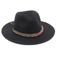 Unisex Ethnic Style Colorful Beaded Big Eaves Straw Hat sku image 3