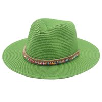 Unisex Ethnic Style Colorful Beaded Big Eaves Straw Hat main image 3
