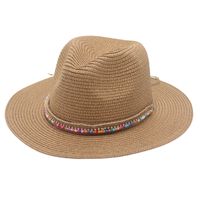 Unisex Ethnic Style Colorful Beaded Big Eaves Straw Hat main image 2