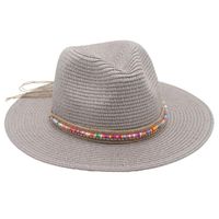 Unisex Ethnic Style Colorful Beaded Big Eaves Straw Hat sku image 5