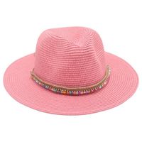 Unisex Ethnic Style Colorful Beaded Big Eaves Straw Hat sku image 4