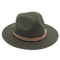 Unisex Ethnic Style Colorful Beaded Big Eaves Straw Hat sku image 11