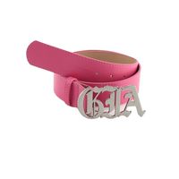 Simple Style Letter Pu Leather Alloy Women's Leather Belts main image 3