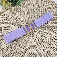 Ethnic Style Solid Color Plastic Straw Woven Belt Women's Woven Belts sku image 2