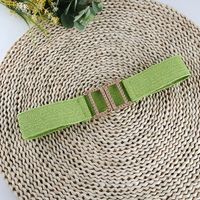 Ethnic Style Solid Color Plastic Straw Woven Belt Women's Woven Belts sku image 1