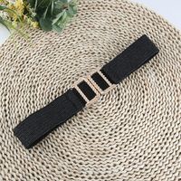 Ethnic Style Solid Color Plastic Straw Woven Belt Women's Woven Belts sku image 5