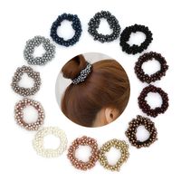 Simple Style Solid Color Imitation Pearl Beaded Hair Tie main image 6