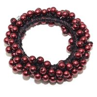 Simple Style Solid Color Imitation Pearl Beaded Hair Tie sku image 1