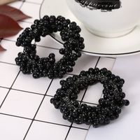 Simple Style Solid Color Imitation Pearl Beaded Hair Tie main image 3