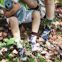 Kid's Classic Style Printing Cotton Jacquard Crew Socks A Pair main image 4