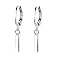 1 Pair Simple Style Square Copper Tassel Plating Silver Plated Earrings main image 3