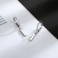 1 Pair Simple Style Square Copper Tassel Plating Silver Plated Earrings main image 5