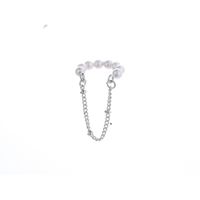 1 Piece Elegant Simple Style Tassel Copper Inlay Artificial Pearls Gold Plated Silver Plated Ear Clips main image 5