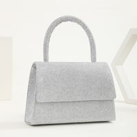 Champagne Silver Polyester Solid Color Square Evening Bags main image 1