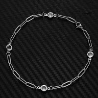 Wholesale Hip-hop Simple Style Geometric Stainless Steel Gold Plated Artificial Crystal Bracelets main image 5