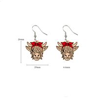 Wholesale Jewelry 1 Pair Cartoon Style Flower Wood Earrings sku image 1